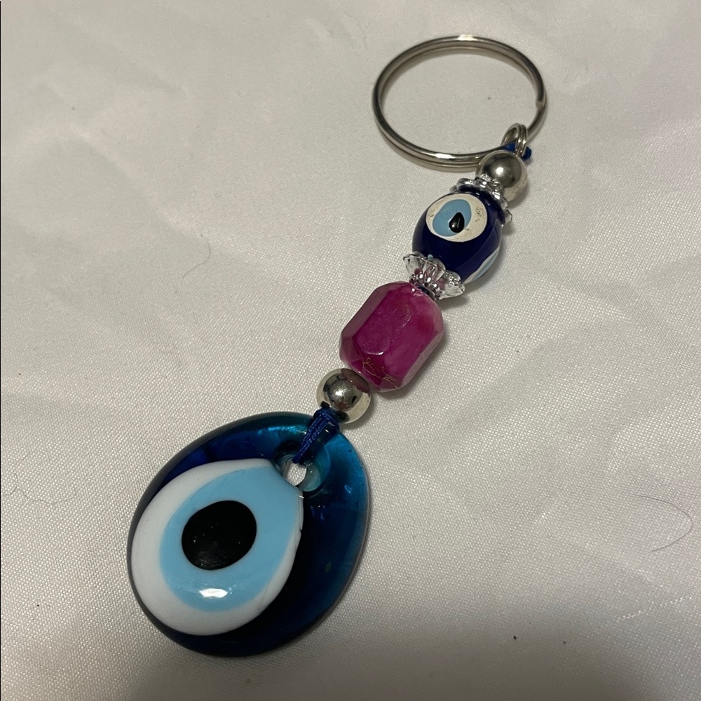Blue Evil Eye Keychain